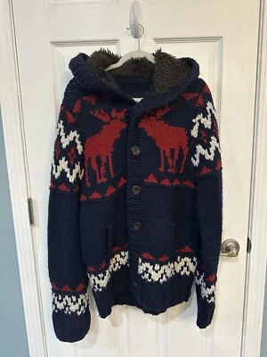 Vintage Abercrombie & Fitch Blue Cardigan Sweaters for Men Size L - Image 1 of 4