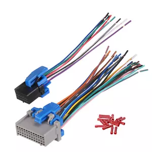 24+12 Pin No Cutting Reverse Wire Harness Power Speaker Connector - Picture 1 of 8
