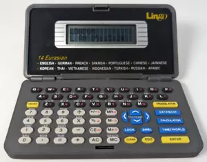 Lingo Continental TR-9802 Gray Electronic 14 Language Translator LCD Display - Picture 1 of 7