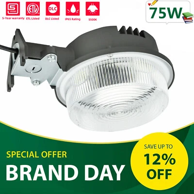 Luz de seguridad LED de 75 W para calle de granero y patio luz de inundación de anochecer a amanecer (IP65) Foto 1 de 4