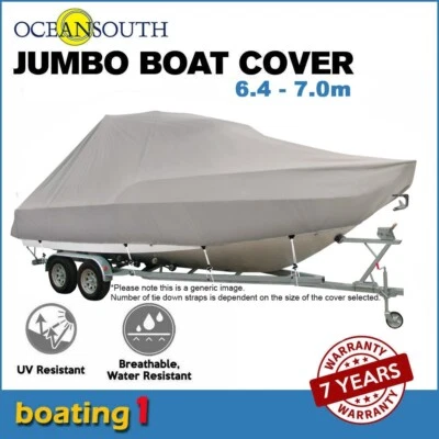 Heavy Duty 6.4m-7.0m Trailerable Jumbo Boat Cover - Oceansouth - image 1 of 4