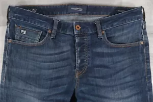 Pantalones de mezclilla Scotch & Soda RALSTON para hombre calce ajustado regular azul W34 L28 - Imagen 1 de 15