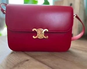 Original Celine Triomphe Leder Umhängetasche, Full set - Bild 1 von 12