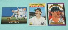 DON MATTINGLY LOT  OF 3 1995 UD #210 1986 TOPPS A/S #712 1988 DONRUSS DK #26 NY