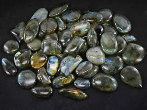 Nuevo Año Oferta 5000CT Natural Labradorita Multi Fuego Llamativo Cabujón Gema - Picture 1 of 6