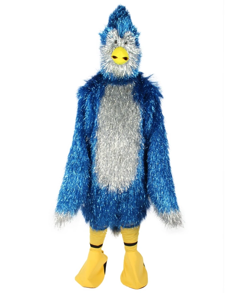 HPO Adult Unisex Furry Red & Black Cardinal Mascot Fur Suit Costume Bundle - Image 1 of 4