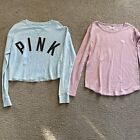 Victoria?s Secret Pink ls women?s thermals size small in pink and light blue