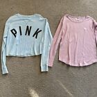 Victoria?S Secret Pink Ls Women?S Thermals Size Small In Pink And Light Blue