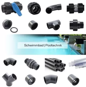 PVC Fittings | Kugelhähne | Winkel | T-Stücke | Muffe | Rohre | Verschraubung | - Bild 1 von 88