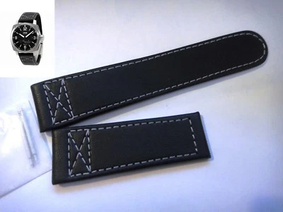 Genuine ORIS Aviation BC4 735 7617 leather band 5 22 58 strap bracelet 22mm  - Image 1 of 4