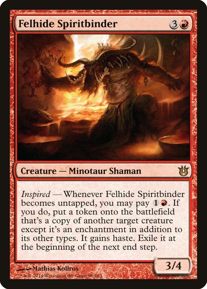 Felhide Spiritbinder 1x FOIL BNG MTG Born of the Gods Rare MINT red Felhide Spiritbinder 1x FOIL BNG MTG Born of the Gods Rare MINT red