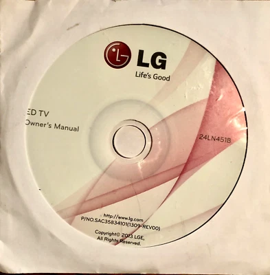 LG Led TV Owner's Manual on CD Disc - Image 1 of 3