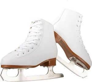 DBX Motion Figura Patines Mujer Talla 3 Acero Inoxidable Hoja Forrada Bota Blanca - Imagen 1 de 1