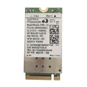 HP hs3210 FIBOCOM H380-GL HSPA+ Mobile Module M.2 WWAN Card 860726-001 HP ZBook - Picture 1 of 4
