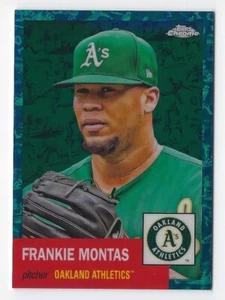 2022 Topps cromo platino #289 Frankie Montas refractor azul lona #'d 104/199 - Imagen 1 de 2
