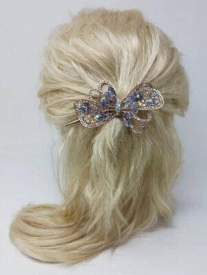 Pinza de pelo para mujer con pedrería, base tono dorado Foto 1 de 4