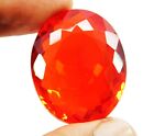 Loose Natural 104+ CT Oval Cut Maxican Orange Fire Opal Certified Translucent