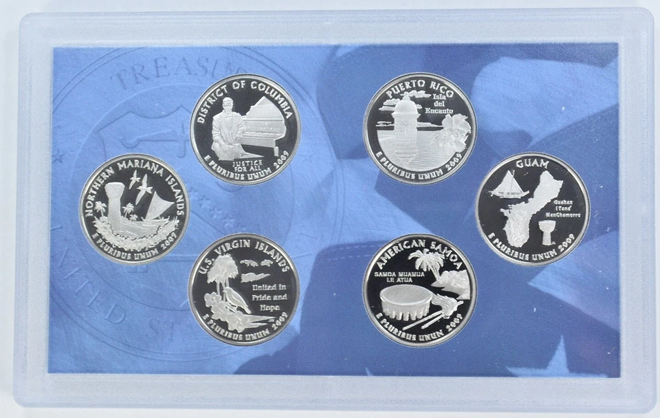 2009-S Territorial 6 coin Quarter Proof Set  No Box/COA - Image 1 of 2