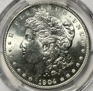 1904 BETTER LOOKING THAN MOST MORGAN DOLLAR PCGS MS63 - Picture 1 of 5