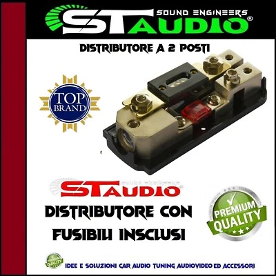 Distributore di corrente ANL UNA ENTRATA 2 USCITE 35mm PORA FUSIBILE CAR AUDIO -