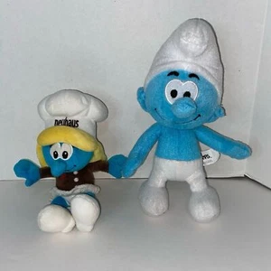 The Smurfs Movie Plush Lot 2011 - Neuhaus Plush Smurfette Chocolatier 2015 - Picture 1 of 10