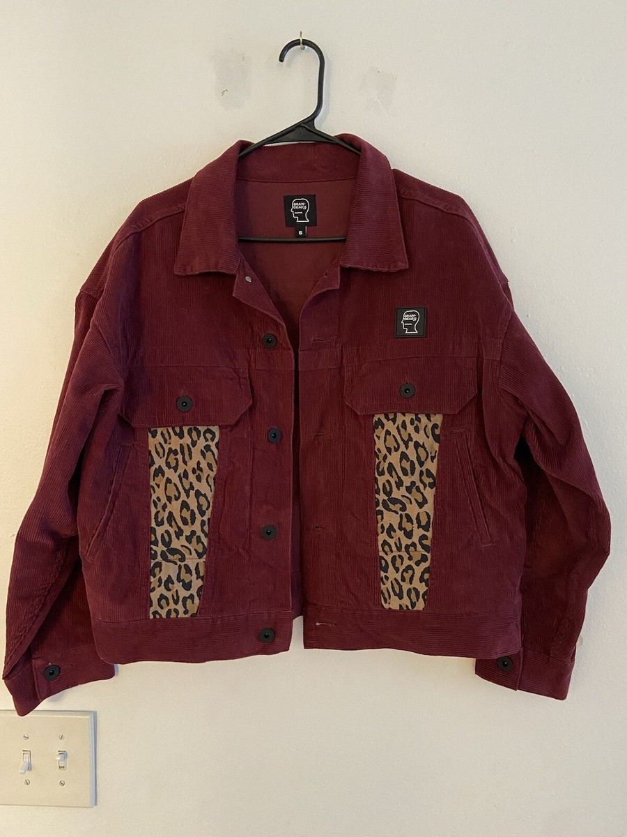 Corduroy Leopard Oversized Down Jacket