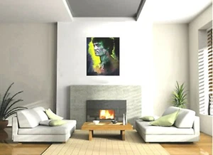 BRUCE LEE. Original Painting 11" x 8" on paper By Roldan West. W/COA - Picture 1 of 7
