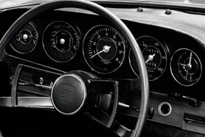 "Klassisches Porsche 912 Cockpit: Metalldruck - Fujifilm Poster 36"" x 24" - Bild 1 von 16