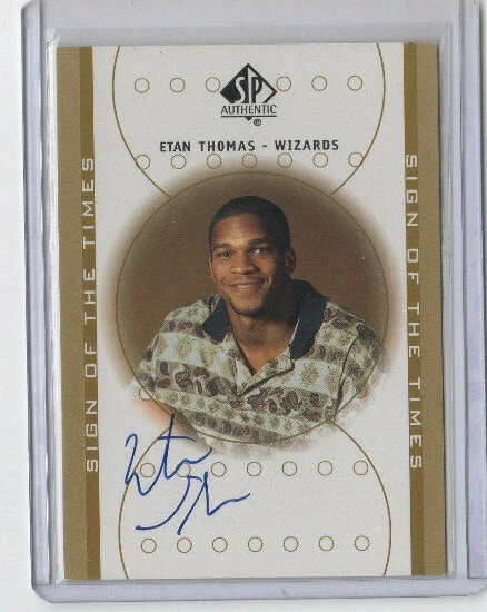 2001 SP Authentic Etan Thomas AUTO WIZARDS - Image 1 of 1