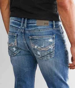 New $80 BKE Buckle men's Jake straight stretch jeans sz 34 x 30 - Picture 1 of 4