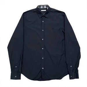 Burberry Brit Classic Knight Logo Cotton Blend Nova Check Flip Cuff Shirt Medium - Picture 1 of 6