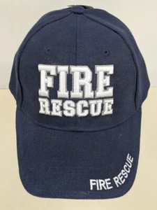 Navy Blue Fire Rescue Department Fireman EMT EMS Adjustable Baseball Cap NWT - Picture 1 of 8