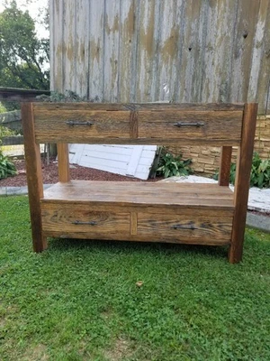 VAIDADE DE BANHEIRO, VAIDADE DE MADEIRA DE CELEIRO, VAIDADE 48", VAIDADE RECUPERADA, VAIDADE PÓS, - Imagem 1 de 4