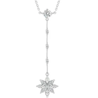 Marquise Star Flower CZ Lariat Chandelier Necklace - Image 1 of 3