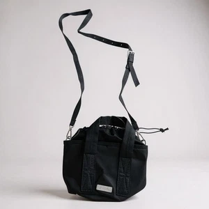 New Victoria's Secret Pink Mini Handbag Shoulder Expandable Cinch Top Black - Picture 1 of 5