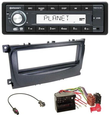 Continental MP3 AUX USB DAB 1DIN Autoradio für Ford Focus C-Max Galaxy ab 2007 s - Bild 1 von 4