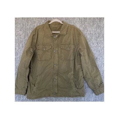 American Eagle Y2K Field Surplus 夹克男式 XXL 绿色军用衬里棉复古 — 第 1/4 张图片