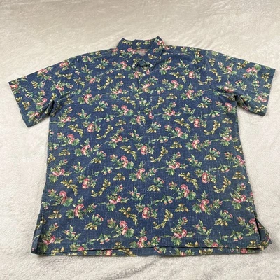 Vtg Reyn Spooner Hawaiian Shirt Mens Large Commemorative Classic Floral  Button - Image 1 of 4