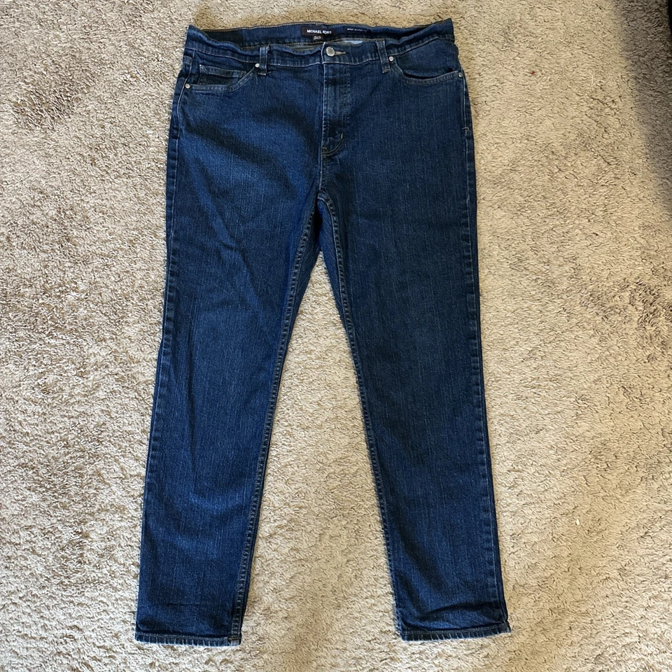 Michael Kors Men's Blue Straight Leg Jeans, Size 30x30, Cotton Denim - Image 1 of 4