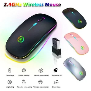2.4 GHz PC Funkmaus Kabellos USB Wireless Mouse Gaming Computer Notebook Laptop - Afbeelding 1 van 16