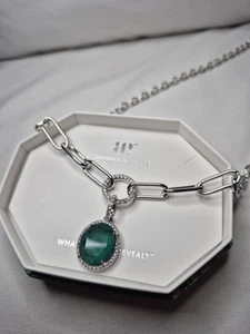 Bomb Party May Necklace "Perfect In Paradise" Emerald On Rhodium NK93269 - Picture 1 of 3