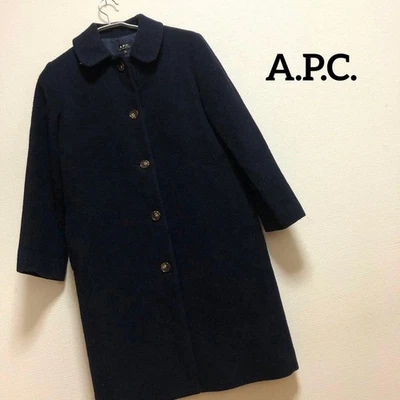 A.P.C. Abrigo Mujer S A.P.Sa Lana Azul Marino Talla 36 Edición Limitada Estilo Refinado Mínimo Foto 1 de 4