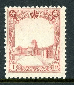 China 1936 Manchukuo 1f Red Brown Shades Scott #84 MNH Q483 - Picture 1 of 7