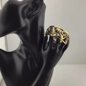 Vintage GoldT Monet Armband Scharnier Manschette Schönheit Baddie ästhetisch altes Geld 7” 1,25” W - Bild 1 von 5