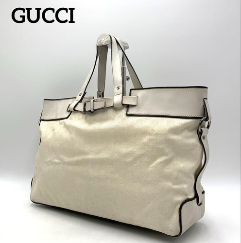 Sac fourre tout Gucci GG toile design ceinture grande capacité authentique /occasion++