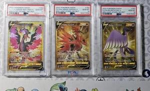 Legendary Galerian Birds Moltres Zapdos Articuno Brilliant Stars PSA 10 LOT - Bild 1 von 4