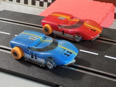 Par de chassis Flexi feitos em casa escala 1/32 - Peças vintage de autorama - Imagem 1 de 4