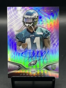 2014 Topps Platinum Josh Huff #20 Purple Refractor Auto /25 RC - Picture 1 of 2