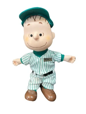 "Muñeca de goma vintage Peanuts-Linus de 10"" con traje completo de béisbol 1952 United" Foto 1 de 4