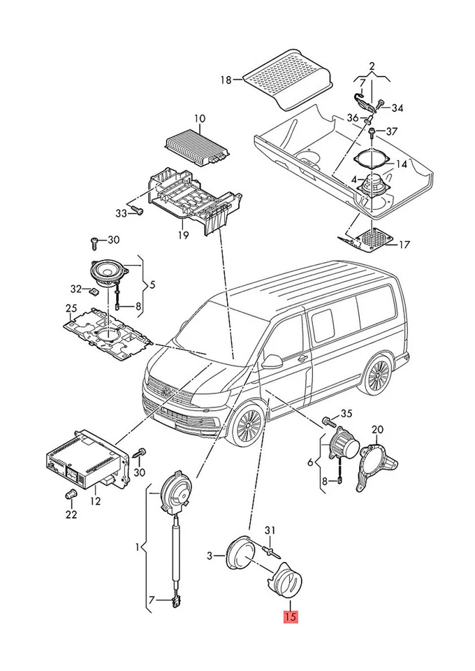 Original VW Campmobile Typ2 Transp. LT Dichtring rechts 7H5035218A - Bild 1 von 1